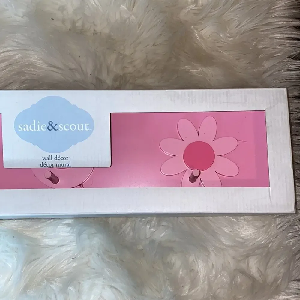 Sadie & Scout Pink Girl Wall Hooks NEW